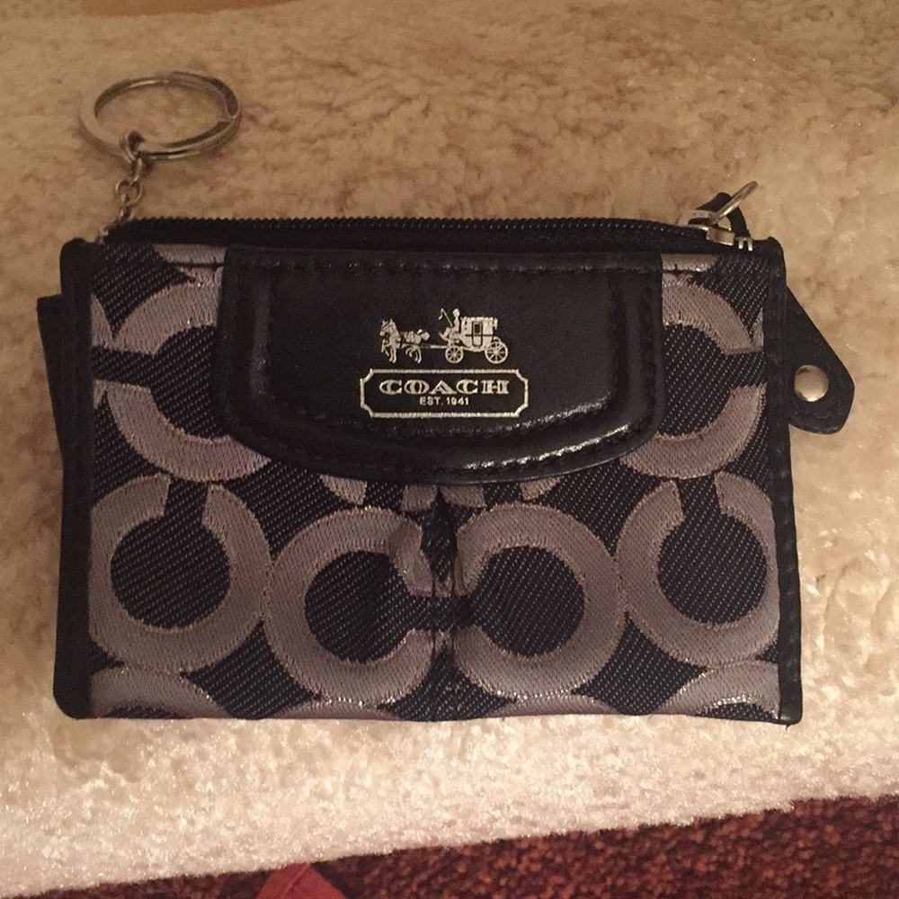 Coach key chain mini wallet